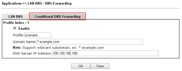 a screenshot of DrayOS DNS forwarding settings